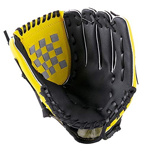 Jindduo Baseball Glove Softball Glove For Kids Youth Adult Training And Beginner,Softball Mitt Right Hand Throw,Left Hand Glove (11.5'',Yellow) #TOP25