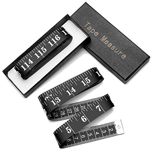 Tape Measure Body Measuring Tape, 120 Inch Soft Fabric Measuring Tape For Sewing Cloth Measurement, Double Scale Tailor Ruler For Weight Loss Medical Measurement Nursing Craft(2 Pack/Black) #TOP4