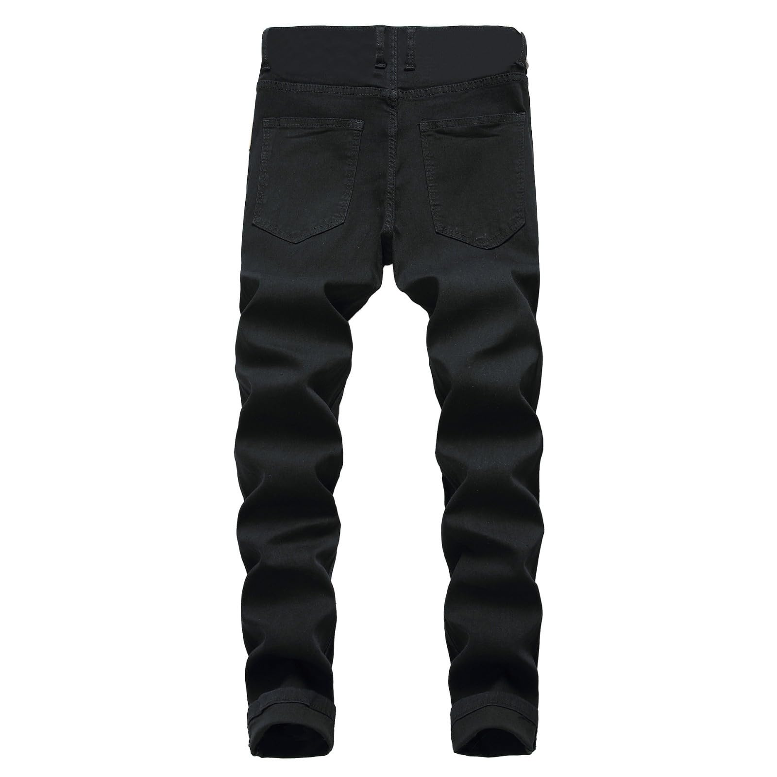 Jeans elasticizzati da uomo, strappati, jeans attorcigliati, da uomo, in denim