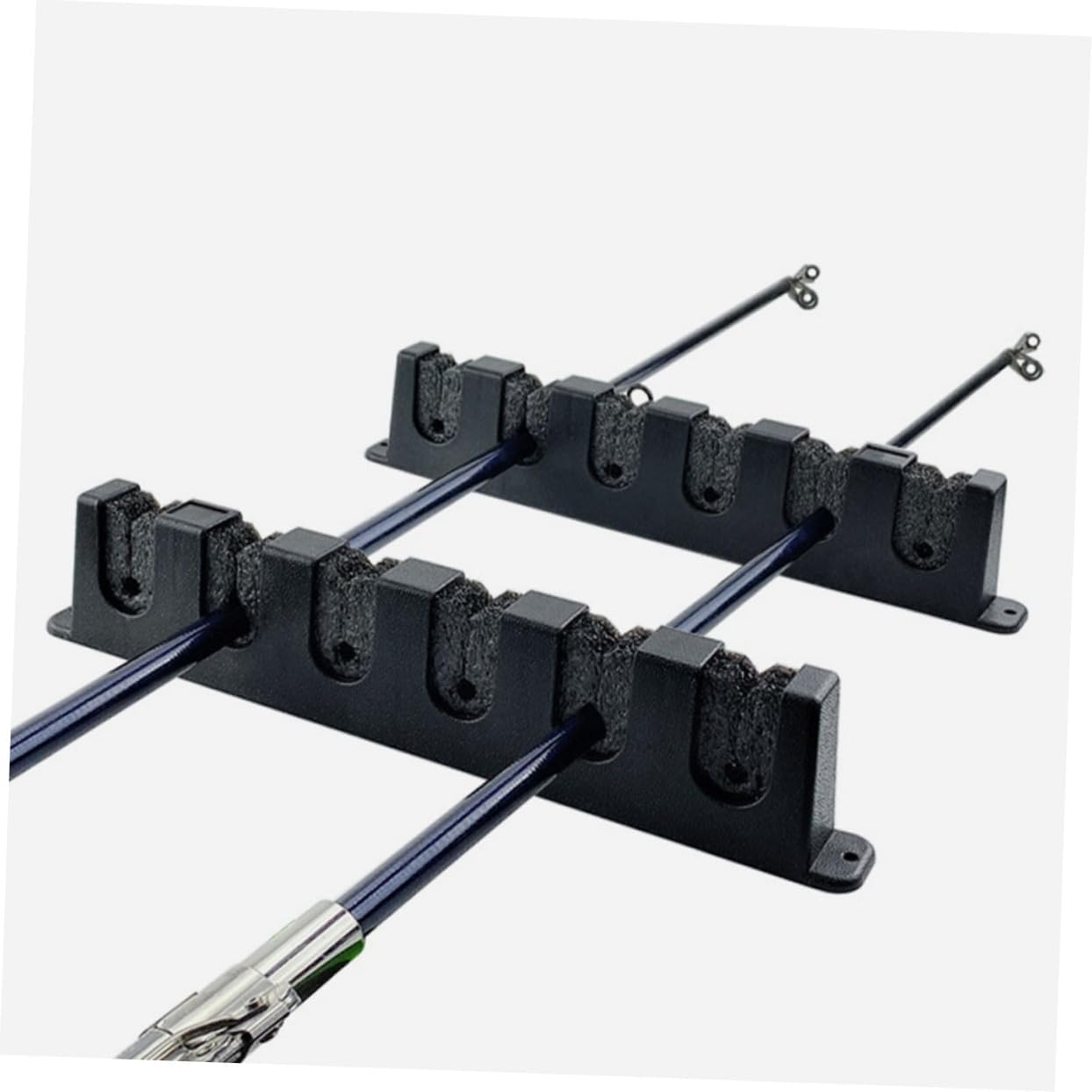 BESPORTBLE 1set Fishing Rod Holder Rack for Wall Vertical Storage for Rods Space-saving Design for Garage Boat Securely Holds Fishing Gear Easy to Install