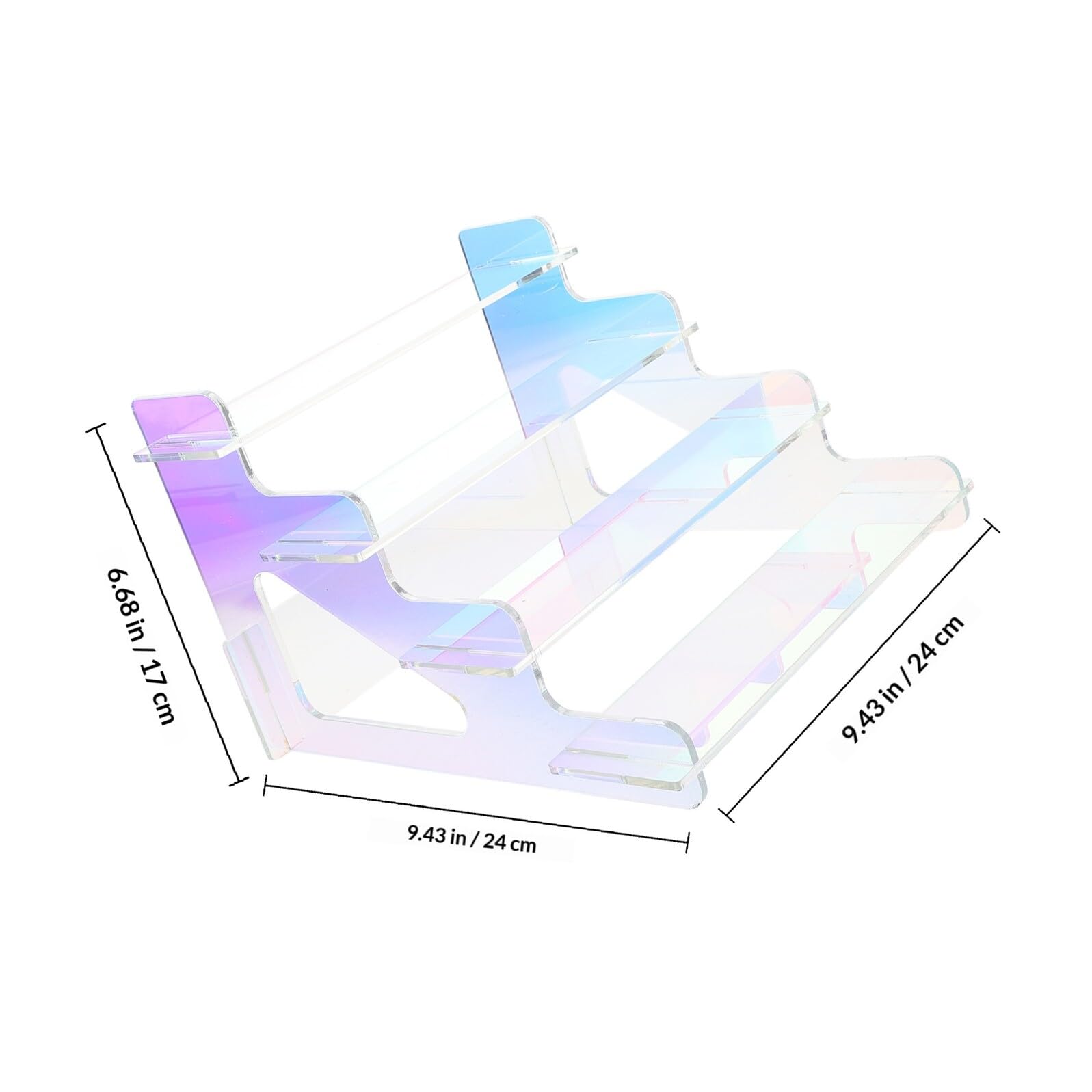 Healeved Acryl Parfümständer mit 4-stufigem Design Farbenfroher Figurenständer für Einfache Aufbewahrung und Platzsparende Organisation von Kosmetik und Figuren im Zuhause