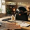 HumminGuru EZ Lavatrice per Dischi, Macchina Manuale per la Pulizia dei Dischi in Vinile con Rotazione Senza Sforzo LP e Morsetto Sicuro, Kit di Pulizia con Spazzole di Capra,Liquido,Stendino e Panno