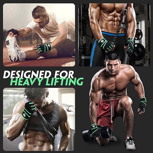 Image of Workout Gloves Gym Gloves Weight Lifting Gloves for Men Women with Full Palm Pad,Strong Wrist Wraps Support,Enhanced Grip,for Fitness,Training,Weightlifting,Exercise