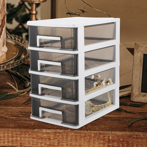 Support de rangement multifonction compact avec tiroirs superposés transparents - 3