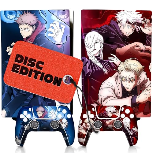 PS5 Anime Cover Skin Red/Blue for Disc Version