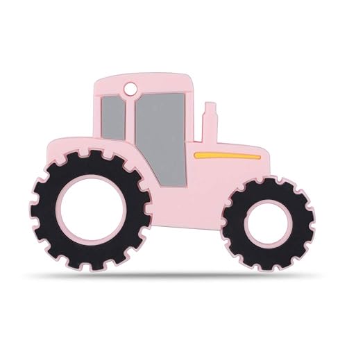 Miniatura 6 de Mordedor de silicona para automóvil de tractor para bebé, juguetes sensoriales para masticar, sin BPA, suaves y efectivos, juguetes para aliviar el