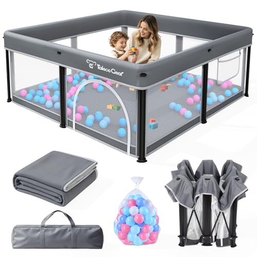 TOREVSIOR Foldable Baby Playpen with Mat