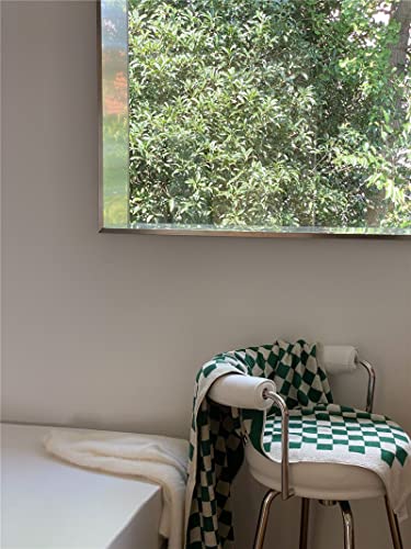 Checkered Hand Towels Minimalist Checkerboard Fingertip Towels Bath Towel Set For Bathroom Dorm Teens (Hand Towels, Green) #TOP4