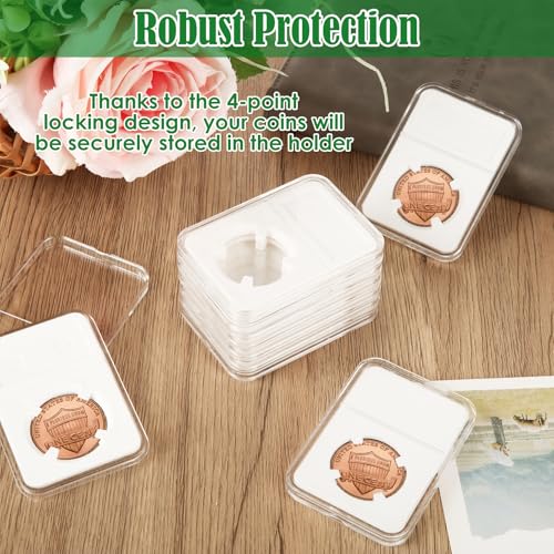 Acrux7 50 piezas porta monedas de 28 mm para coleccionistas miniatura 7