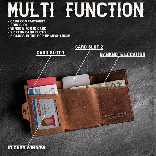 Slim RFID Wallet for Men – Minimalist Aluminum with Real Leather Credit Card Holder with Coin Purse and Cash Slot – Perfect Front Pocket Wallet for Gift, Travel, and Everyday Carry.4