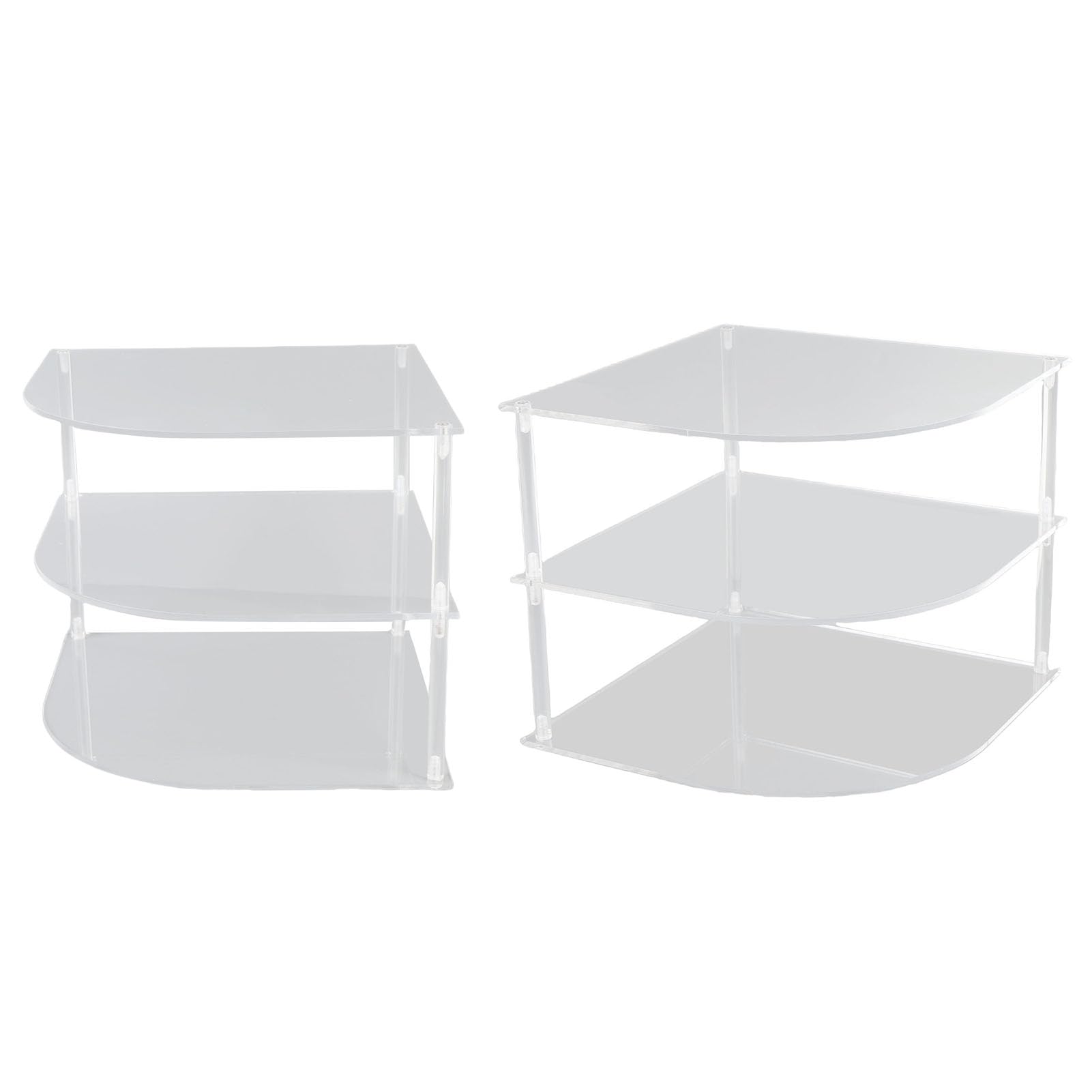 Annadue Porte-Assiettes d'angle en Acrylique à 3 Niveaux pour Cuisine