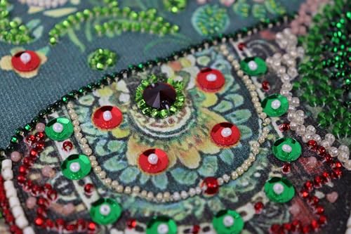 Image of Wizardi Main Bead Embroidery Kit - Majestic Wisdom. Colorful Beads, Beading Needles. DIY Kit. Embroidery for Beginners. Home Decor. AB-902 Abris Art