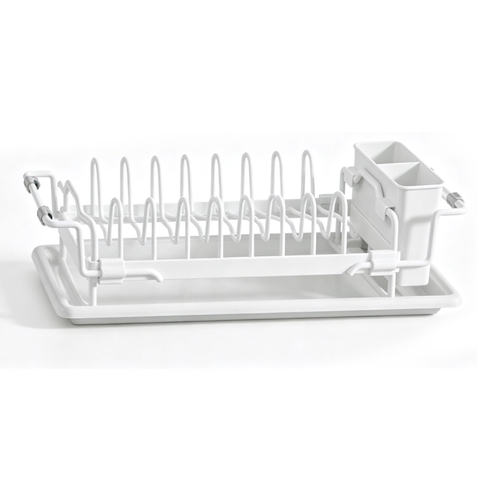 SIXRUN Égouttoir à Vaisselle Extensible, égouttoir à Vaisselle en Acier au Carbone, Ajustement Extensible de 15 à 20 Pouces, Porte-Couverts, Gain de Place pour Les Petits Appartements, Camping-Cars,