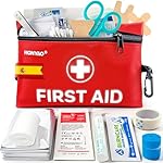 HONYAO Botiquín de Primeros Auxilios 105 Piezas, M...: 【Contenido Completo & Fiable】Este botiquín de primeros auxilios HONYAO contiene 105 suministros médicos, todos conformes con los estándares C.E. Cada artículo está sellado individualmente en embalaje protector para higiene y larga duración. En su int...