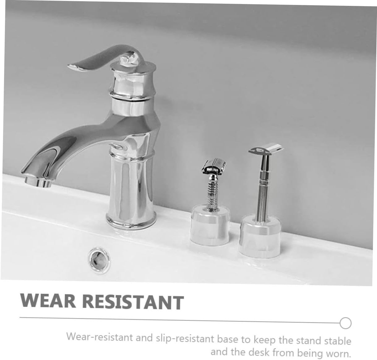 2pcs Aluminium Alloy Razor Stand Slip Resistant Base for Daily Shaving