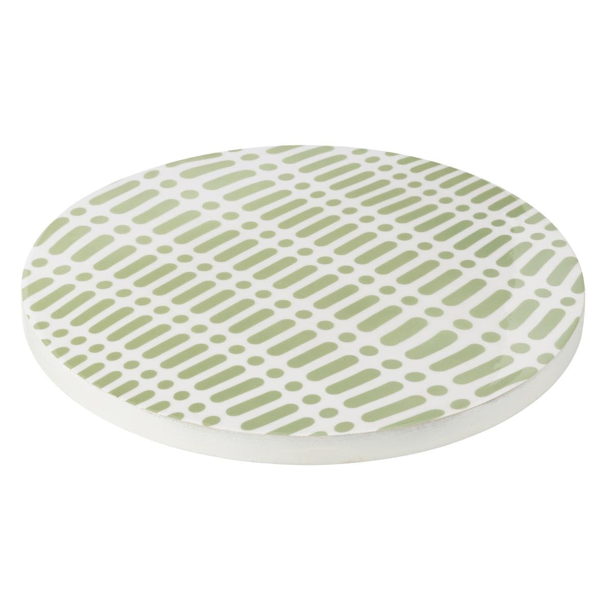 Paris Prix Plateau Tournant en Bois Tod 45cm Vert & Blanc