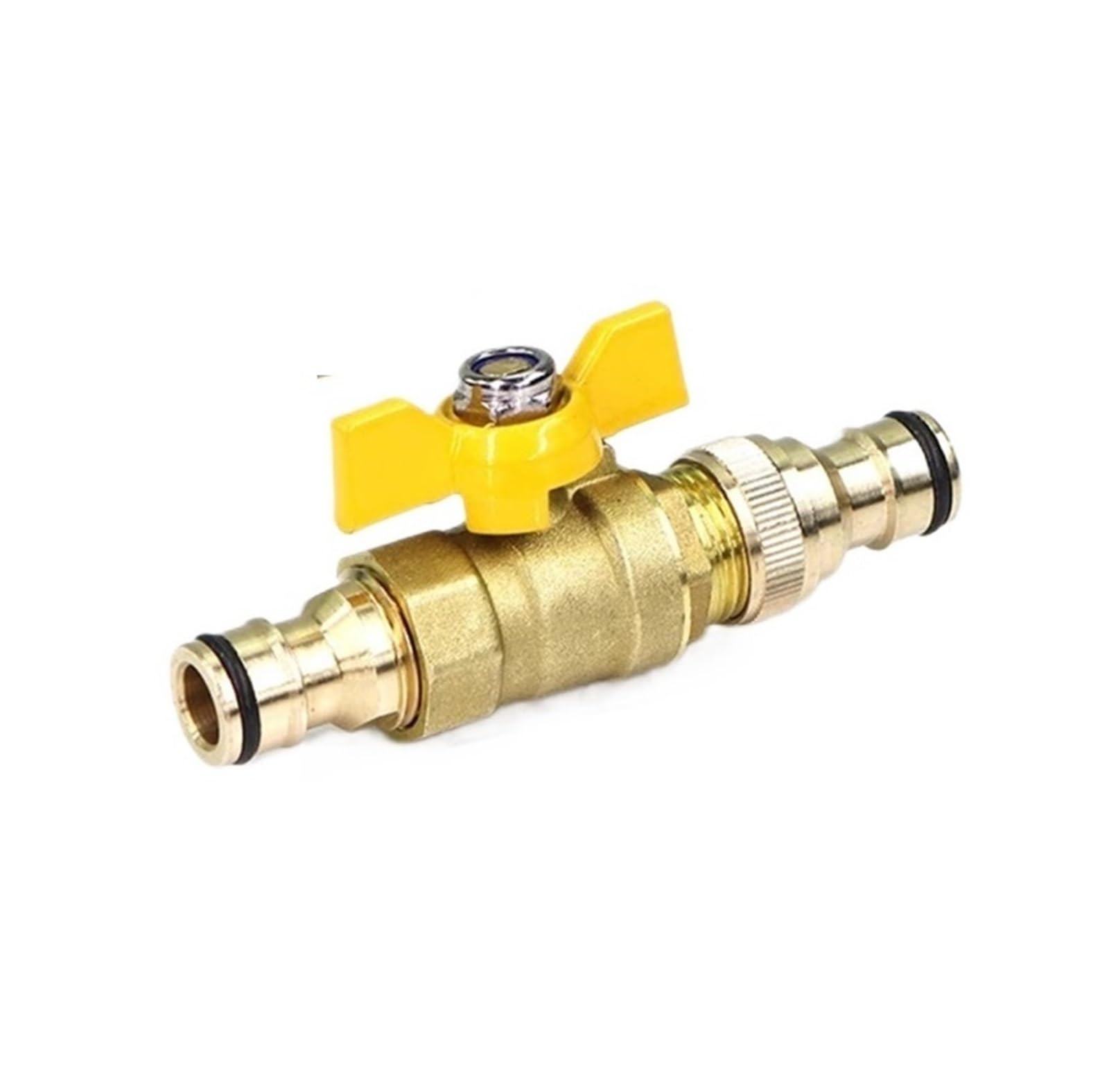 Adapter Węża Z Mosiężnym Zaworem Kulowym 1/2" | Mosiężny zawór odcinający 1/2" Szybkozłącze z końcówką do węża 16 mm(Male to Female)