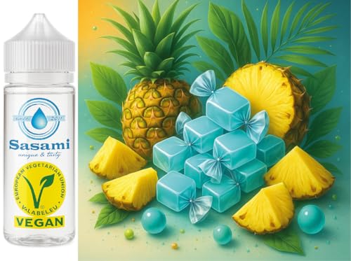 Arôme menthe ananas Sasami 100ml : la fraîcheur fruitée et vegan pour vos recettes gourmandes