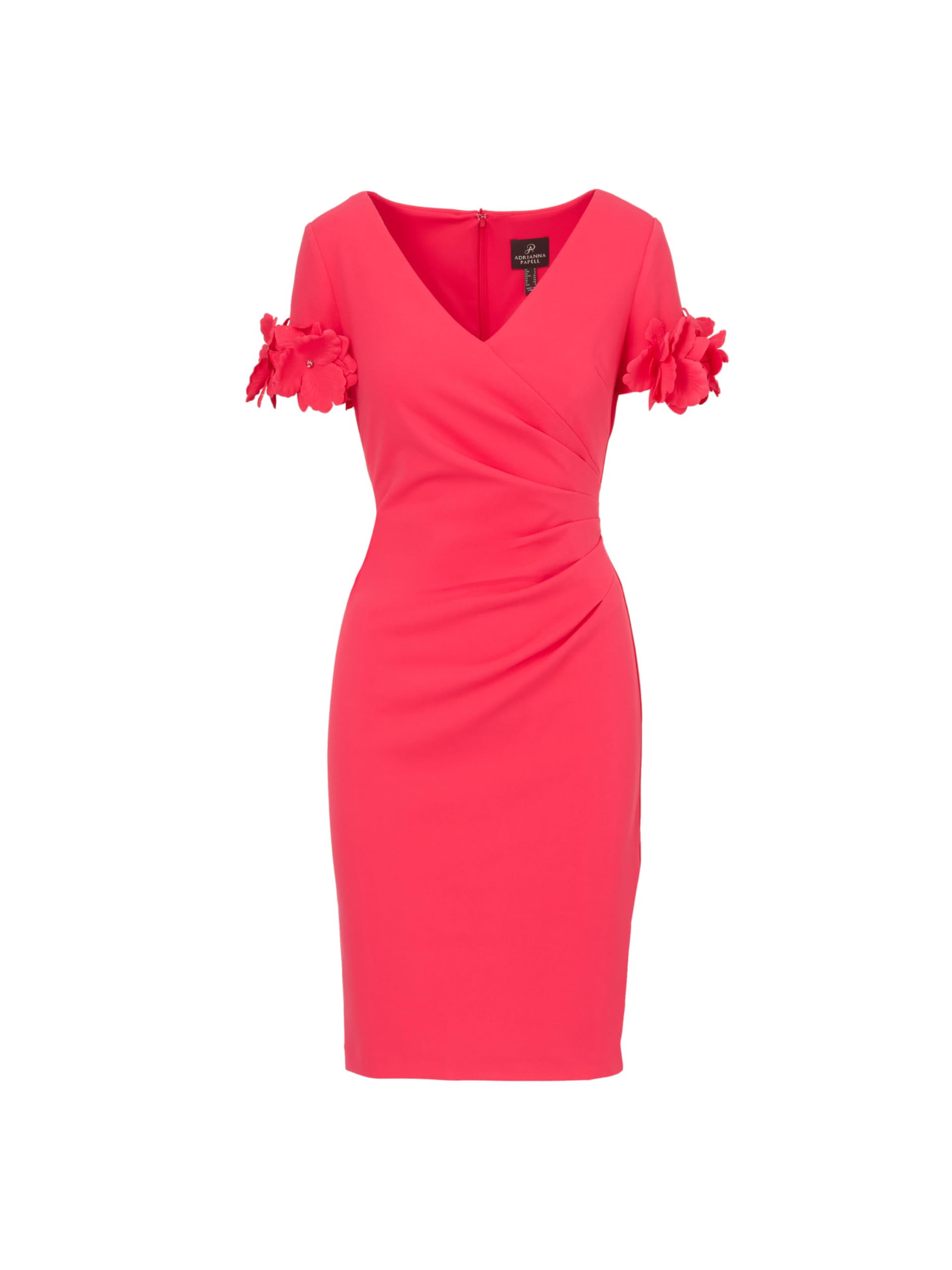 Adrianna Papell Damen Kurzes Strickkleid aus Krepp Kleid