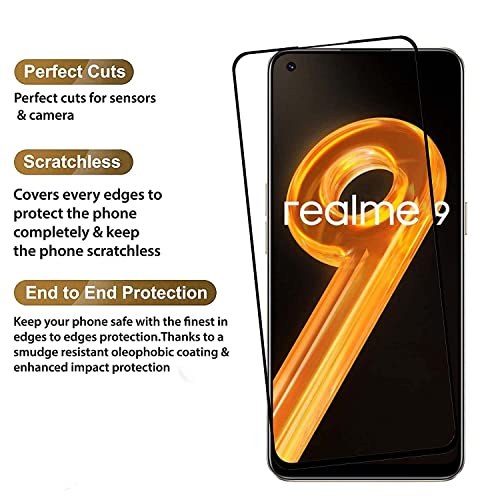 Image of STP FEEL Tempered Glass Compatible for Oneplus Nord CE 2 5G / Oppo Reno 7 SE 5 / Oppo A94 / Oppo A95 / Opppo F19 / F19S / F19 Pro / F19 Pro Plus / F21 Pro (6.4 Inch, Pack of 1) Full Screen Protector Guard