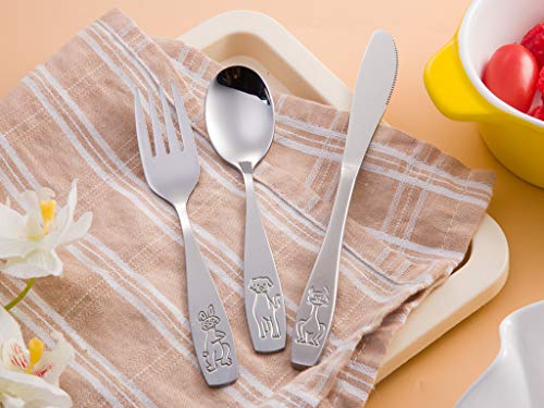 Sunwinc 6-Piece Kids Spoon And Fork Set.stainless Steel 18/0.Baby Spoon Toddler Fork Cutlery Set.kids Utensil Toddlers Silverware Tableware Dinnerware Set,Child Baby Spoon And Fork #TOP5
