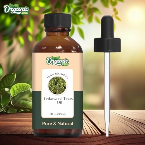 Image of Organic Zing Cedarwood Texas (Juniperus Mexicana) Oil | Pure & Natural Essential Oil for Hair Care, Aroma & Diffuser - 30ml /1.01fl oz