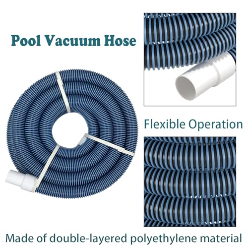 Pool Vacuum Hose 30 Foot Heavy Duty in Ground Pool Vacuum Hose with 1.5