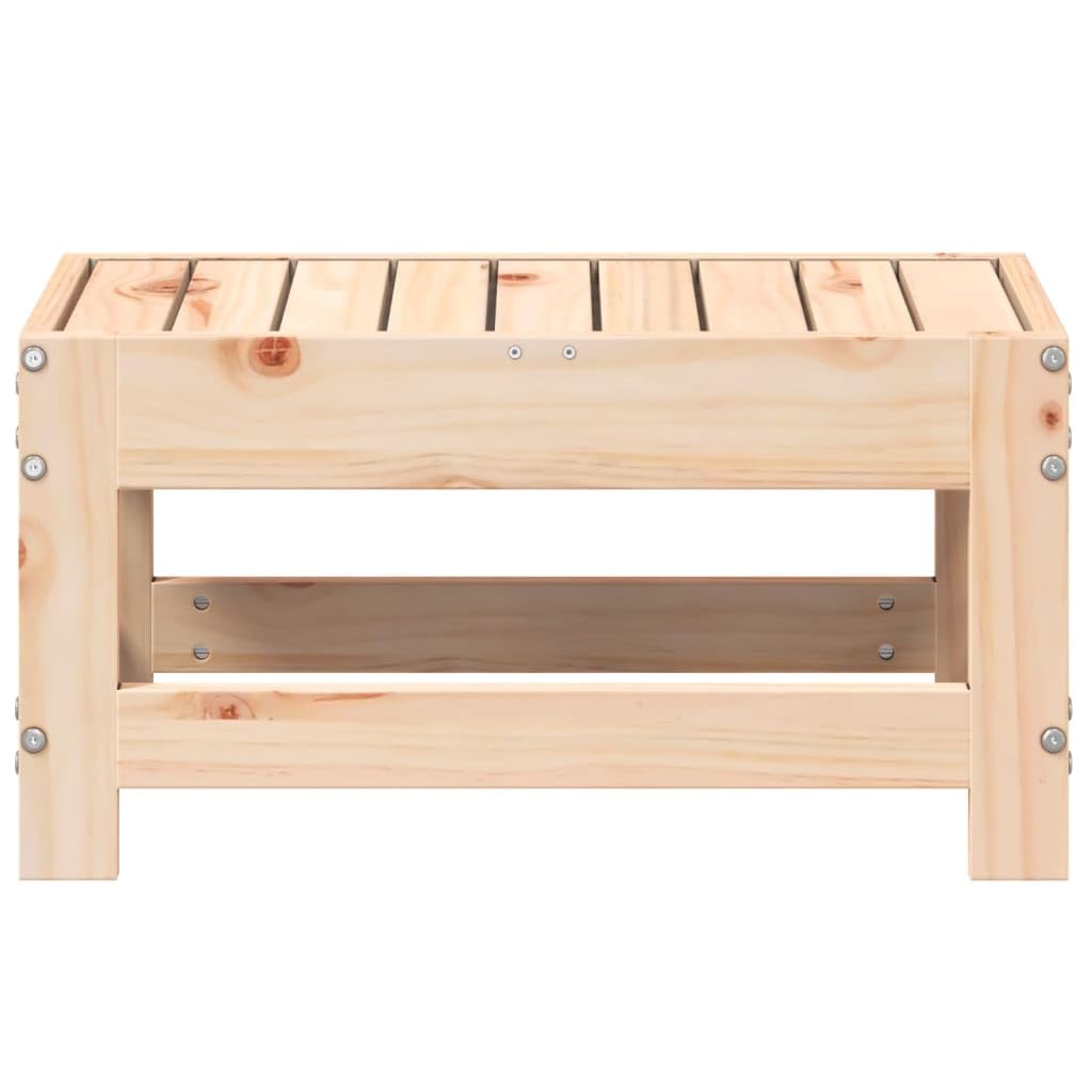 vidaXL Taburete de Jardín, Reposapiés Otomana de Palets de Relax, Mesa de Centro, Asiento para Patio Terraza, Madera Maciza de Pino
