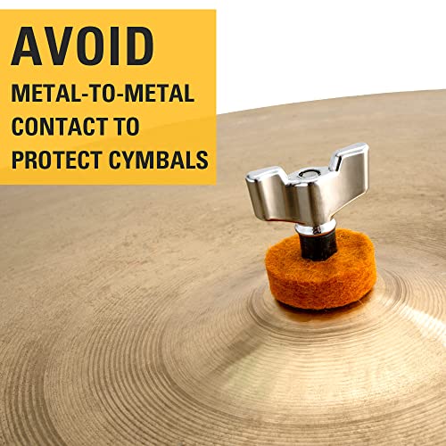 Stage Rocker Orange Wool Cymbal Felts, 12Pcs – Pack, Cymbal Replacement Accessories, Premium Felts, Srftog-12 #TOP5