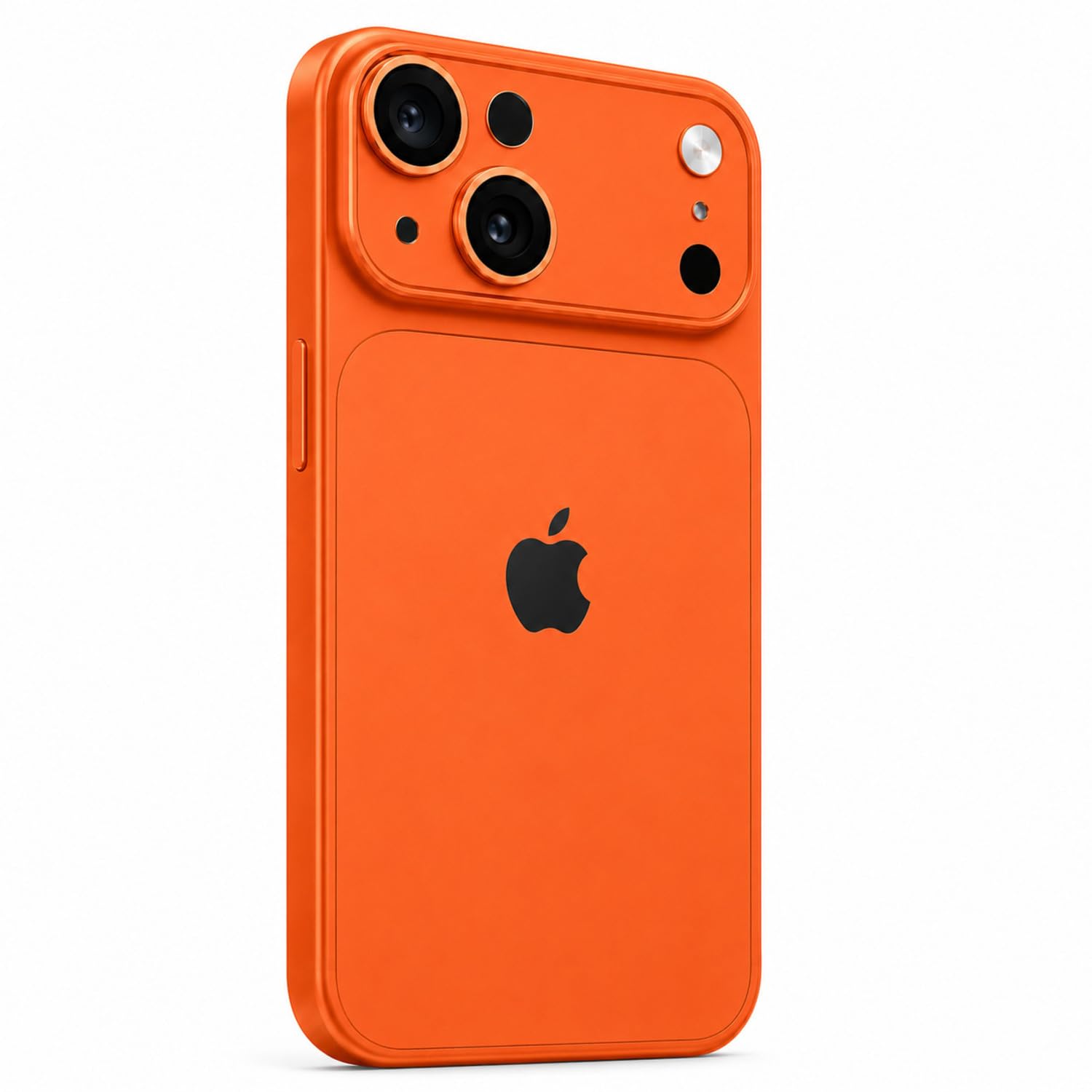 Klase Premium iPhone 13 Converter Case, Shockproof Slim Fit Protective Back Cover with Soft Microfiber Lining, Camera Protection, Anti-Scratch, Lightweight Phone Case (Orange)-image-0