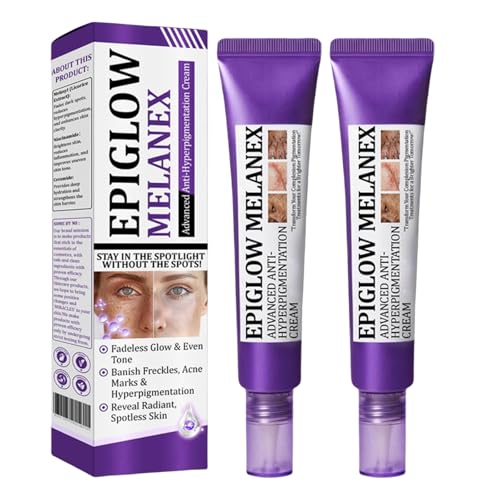 Epiglow Melanex Advanced Anti-Hyperpigmentation Cream, 2 Piezas Crema Eliminadora De Manchas Oscuras, Cream Para Tratamiento De Hiperpigmentación, Crema Iluminadora Anti-Pigmentación