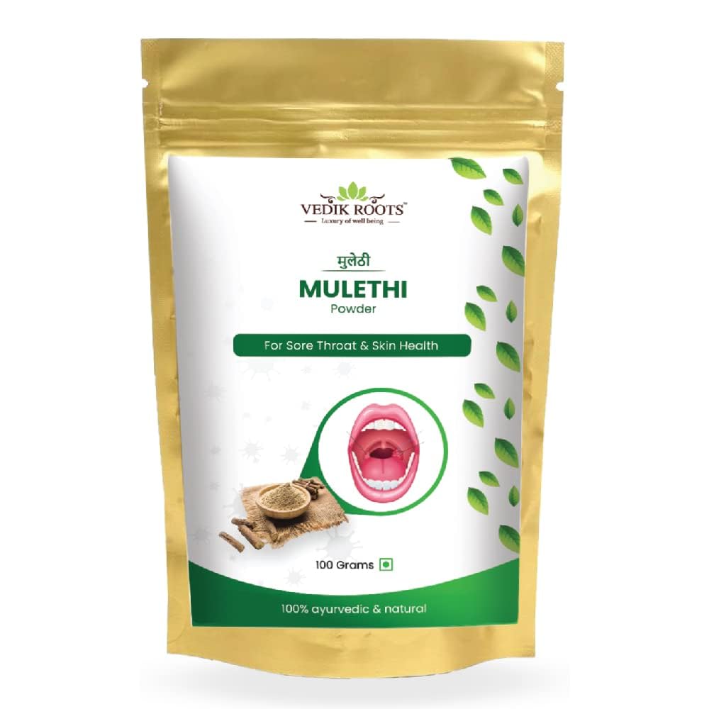 VedikRoots 100% Pure Mulethi Powder - Ayurvedic Herb For Cold, Cough & Throat Relief 100Gm (Pack of 1) (B0BTD95HM1) Amazon Price History, Amazon Price Tracker