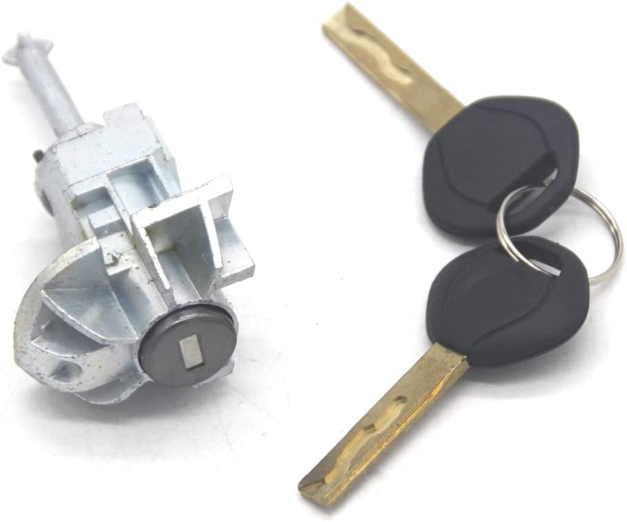 Door Lock Cylinder Front Left Side with 2 Keys for E46 for 3 Series 2001-2006 Car Door Lock