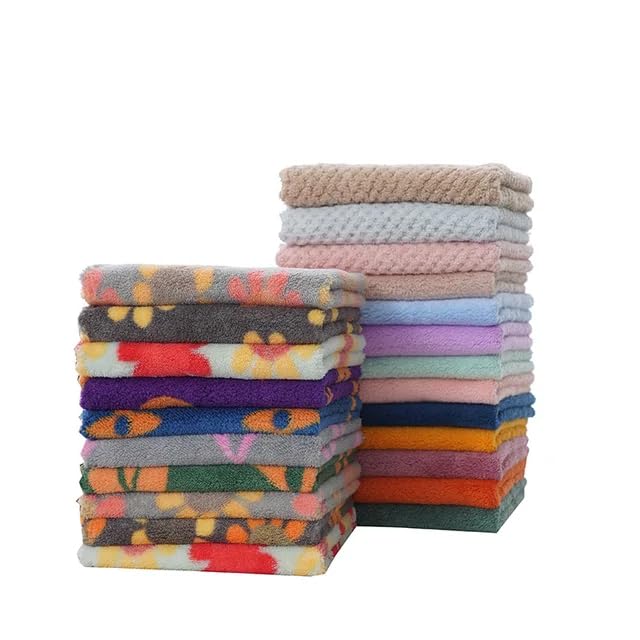 400 GSM Microfiber Women's & Kid's Handkerchief - Printed Extra Soft and Super Absorbent Hankies for Women, Kids, and Newborn Babies, Pack of 12 (25 x 25 CM, Multicolor)-image-13