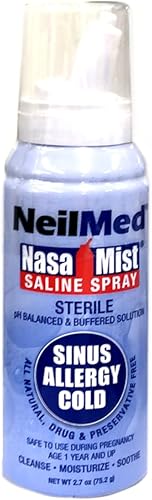 Neilmed Nasamist Isotonic Saline Spray para alérgicos y sinusales 25fl oz 2 unidades