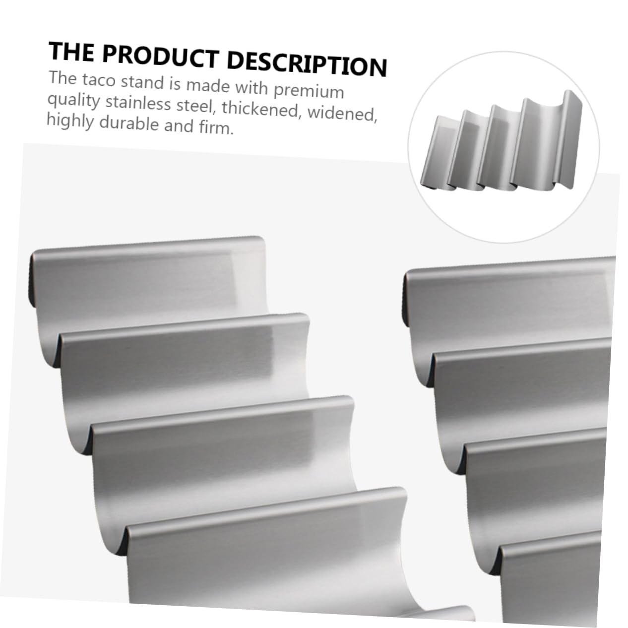 BRIGHTFUFU Stainless Steel Taco Holder Pancake Rack Mexican Tortillas Holder Unbreakable for Easy Serving Storage