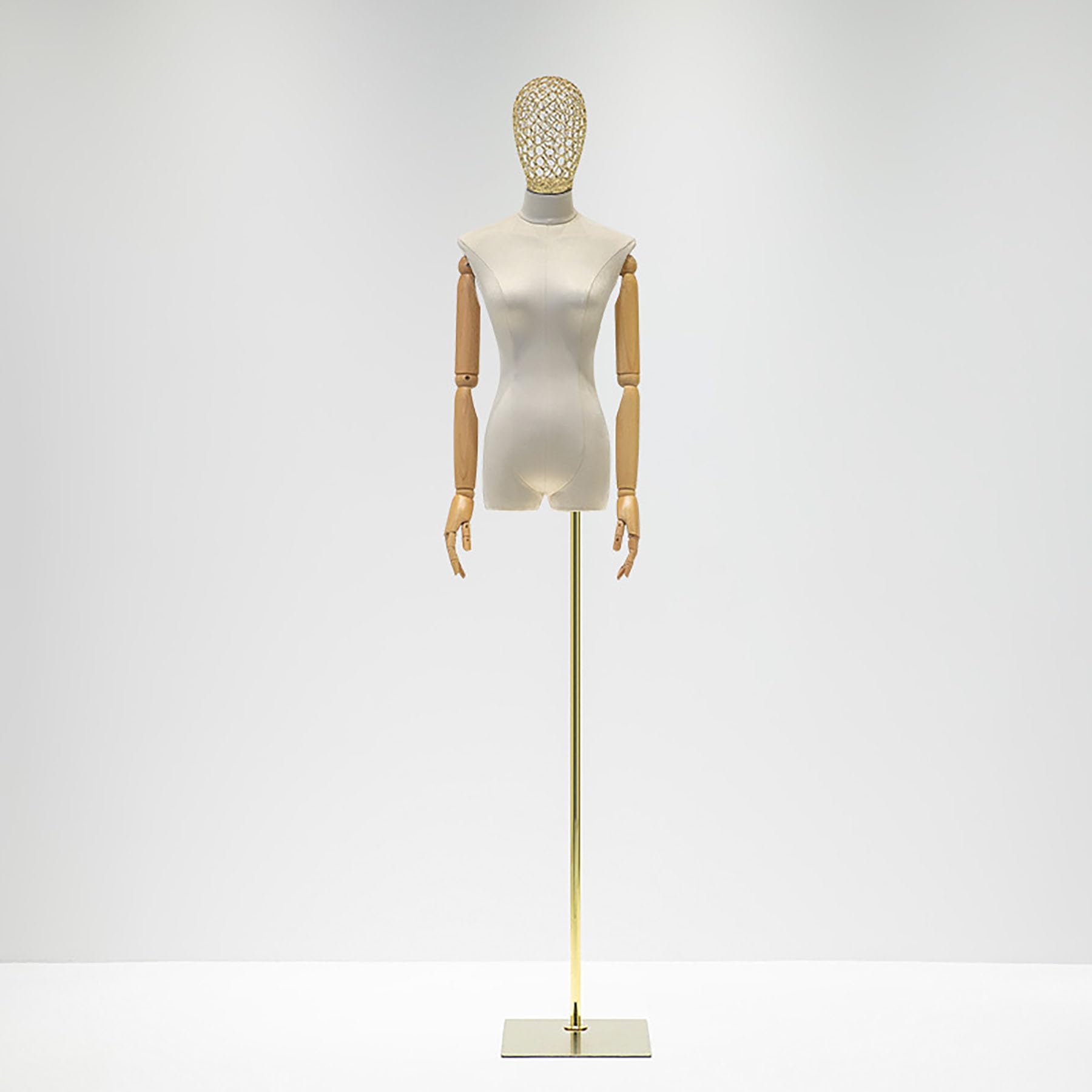 Manichino Sartoriale Donna In Oro - Busto Per Vetrine E Sartoria, Regolabile - Foto 9