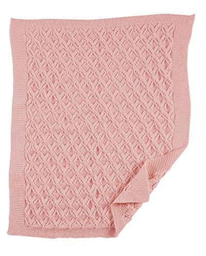 Lit brodé Andy & Helen rose en mélange laine, literie bébé modèle 3/562 V10