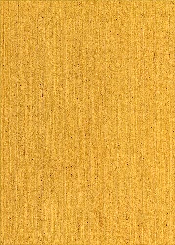 Image of Unique Loom Braided Jute Collection Area Rug - Dhaka (10' x 14' 1 inch Rectangle, Yellow)