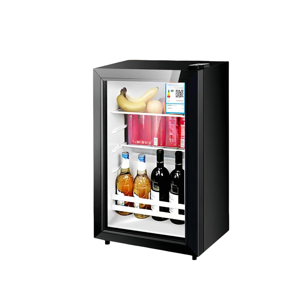 Amazon | Tcrciuk 冷蔵庫ミニ 飲料ガラスのドア 飲み物用 冷温庫