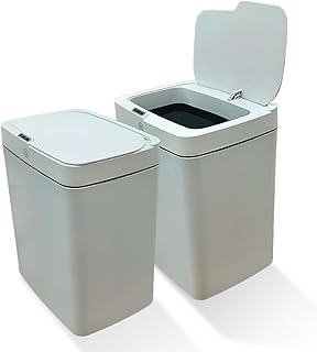 Smart Sensor Trash Can, large capacity, quick opening, Touchless, Odor - Proof & Waterproof for a Hygienic Home, suitable for living room, kitchen, bedroom, bathroom, office and outdoor, 2 Grey