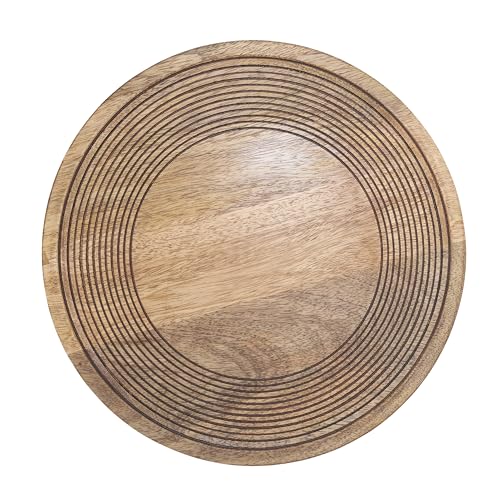 Set de 4 Platos Decorativos de Madera SARO LIFESTYLE miniatura 1