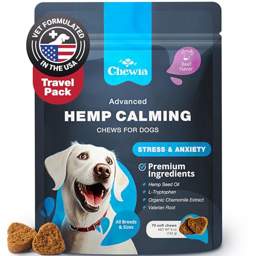 Image of Calming Hemp Treats for Thunderstorms, Fireworks, Separation, & Travelling - Travel Pack of Calming Soft Chews - Dog Anxiety Support