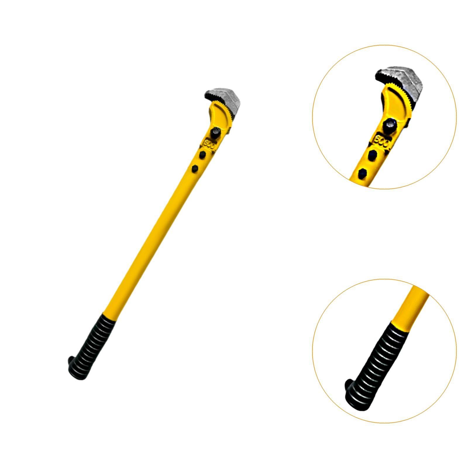 LOVIVER Llave para tubos, herramienta de fontanería profesional y versátil para reparación de vehículos, llave de fontanería de acero.