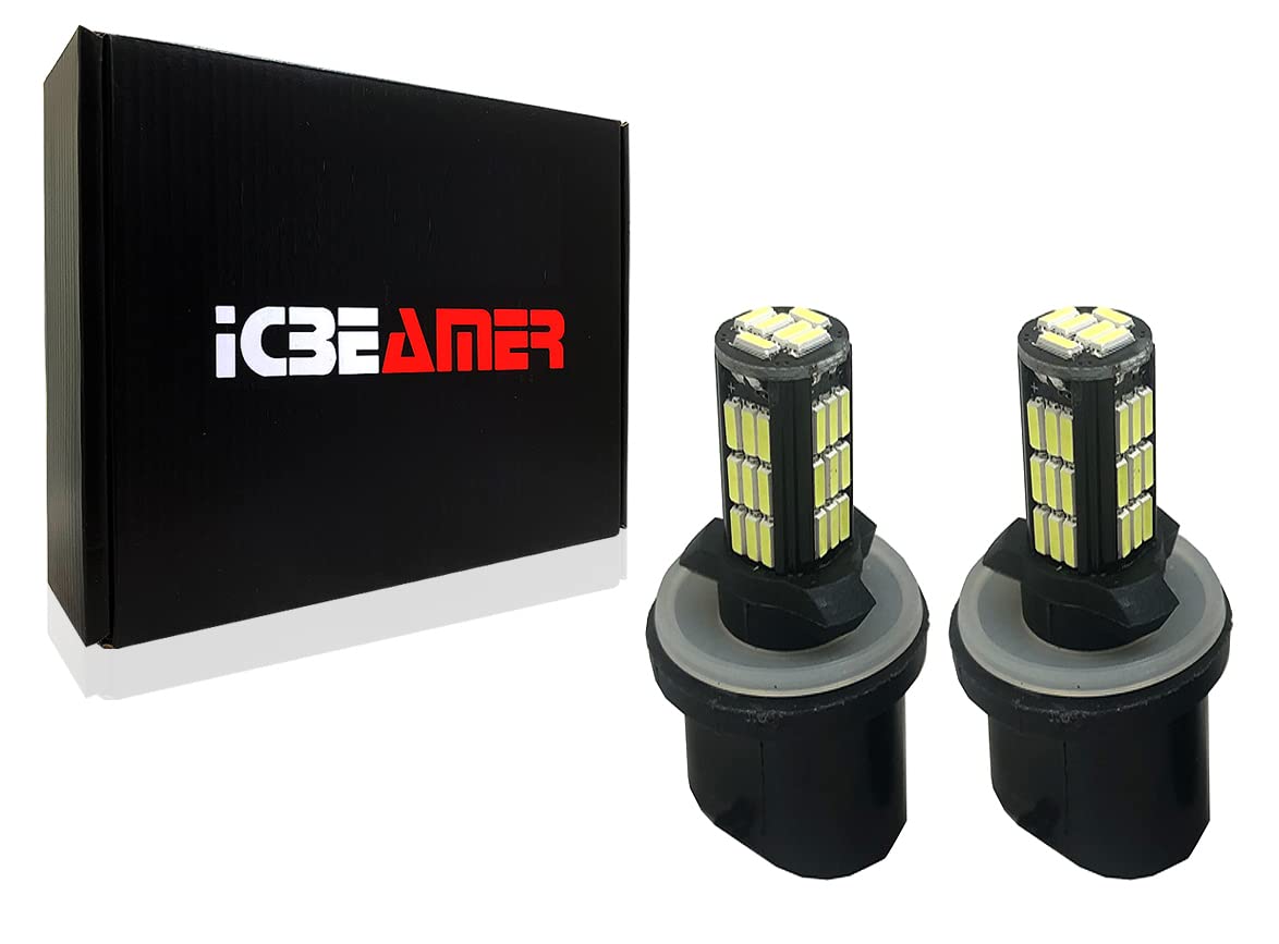 ICBEAMER 880 LED Fog Light Bulbs, 6000 Lumens 6000K White 885 893 899 Fog Light Lamp, 15W High Power, Plug and Play, IP67, 360-degree Illumination, Pack of 2