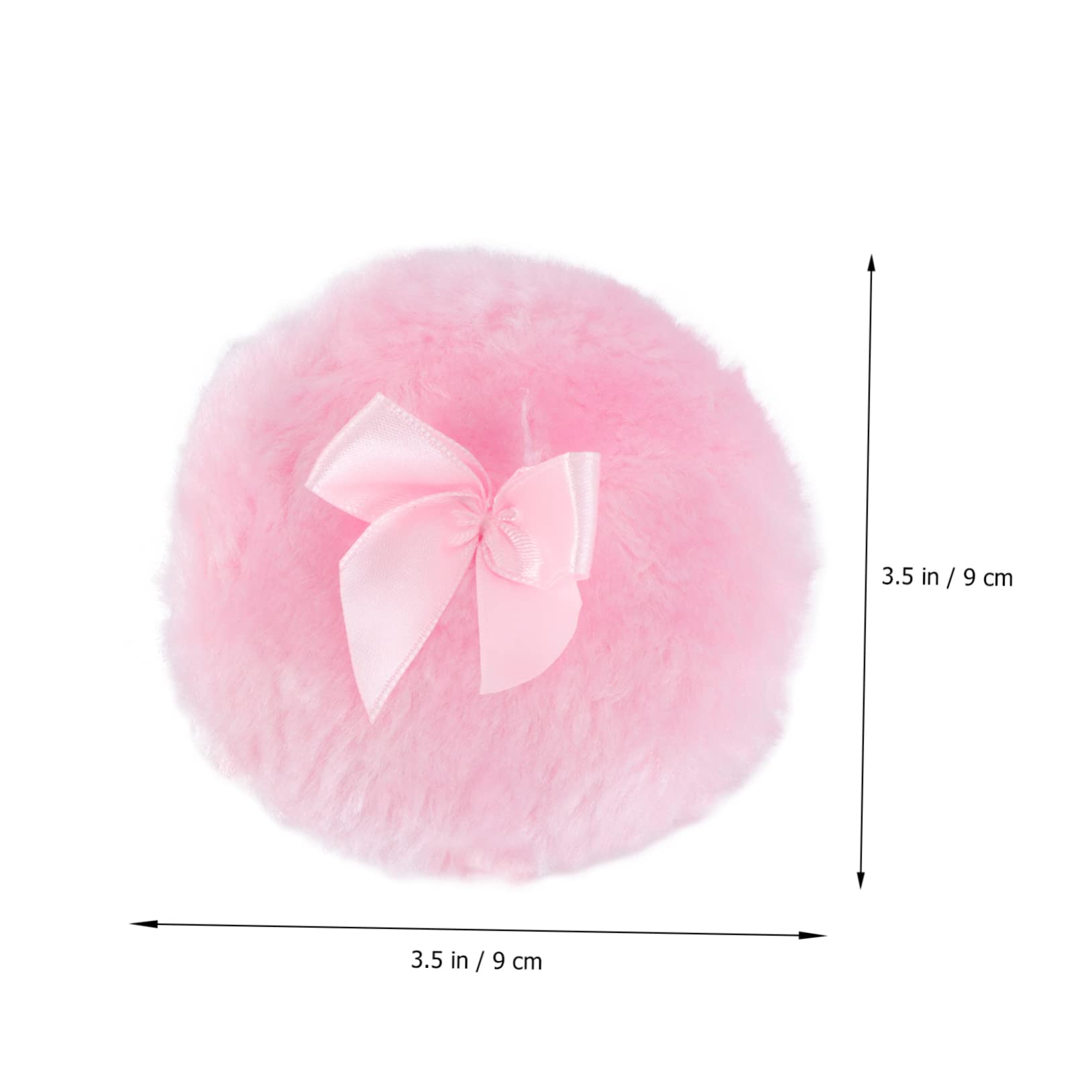 BESTYASH 3Pc Powder Puff Long Puff for Talcum Prickly Puff with Bowknot Design for Adults Pink Color