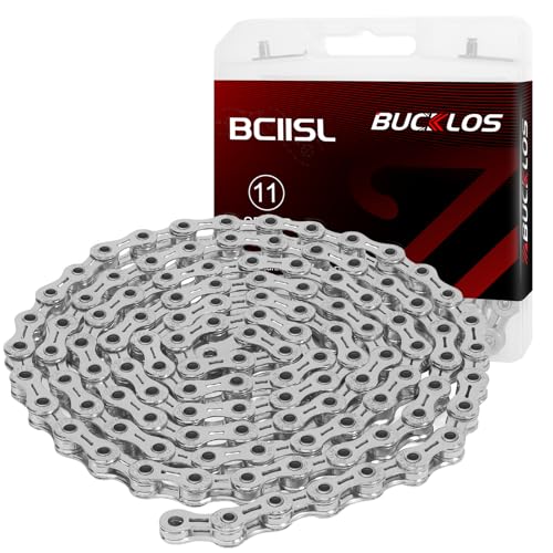 BUCKLOS 8/9/10/11/12 Speed Bike Chain for Shimano SRAM, Silver/Gold