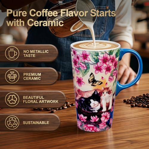 Mug de Cerámica para Viaje 17oz con Tapa y Asa miniatura 5