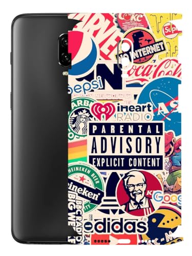 Image of AtOdds - Compatible for OnePlus 6T Mobile Back Skin Rear Screen Guard Protector Film Wrap (Coverage - Back+Camera+Sides) (Explicit Graffiti)