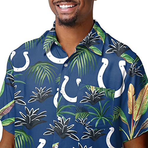 FOCO Men's NFL Team Logo Floral Aloha Tropical Victory Vacay Button Up Shirt4